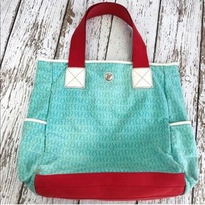 Lululemon rare teal and red Yoga bag!